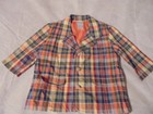 Boys~PERFECTLY DRESSED~Orange & Blue Plaid BLAZER/Jacket~12m~EUC