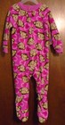 Girls Blanket Sleeper sz 12 mos MON PETIT Pink 100%Polyester Hearts&Monkeys NWT