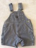 Oshkosh 2T Overall Shorts Denim Bibs Boy Girl Striped Train Conductor