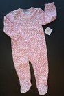 NEW NWT JUICY COUTURE Layette Pink Animal Leopard Print Sleeper Romper Girls 18M