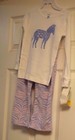 NEW CARTER'S 2 PIECE SET PAJAMAS BLUE WHITE & PINK ZEBRA MOTIF ZZZZZZ SIZE 4T