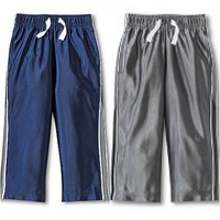 NWT (2) Boys 12 Month Pants Toddler LOT Elastic Waist Pull On Up Athletic