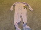 Carter's Toddler Girls White Pink Stripe Monkey Pajamas Sleeper 24 months