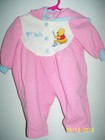 DISNEY Baby Girls Pink Winnie Pooh Hooded Romper 1pc SIZE 6 9 months