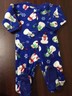 M- Boys FOOTED Sleeper One Piece BLUE BLANKET SLEEPWEAR HOLIDAY 18-24M