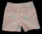 Boys KELLYS KIDS Orange Striped Seersucker Shorts 12m Embroidered Whales Pants