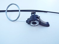 Schalthebel Daumenschalter 7 Fach Index rechts mit Schaltzug + Hüllen- NEU#31304