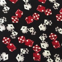 Baumwolle Rockabilly Würfel Retro