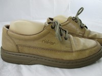 Rieker Slipper Halbschuhe Gr. 42 2/3 UK 8,5  braun/beige    H400