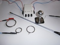 Reizstromset Prinzenzepter 8mm medizinisch Edelstahl Elektrode Tens 4 pol. Plug