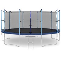 Trampolin Hop-Sport 2,44m - 4,90m Komplettset Gartentrampolin mit Netz & Leiter