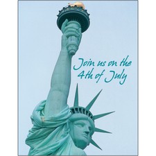 Pack of 10 Fourth of July Party Fill-In Invitations - 4JFI-03 Statue of Liberty