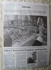 Obituary: Walter F. Brown Fired The Starting Pistol At The Boston Marathon