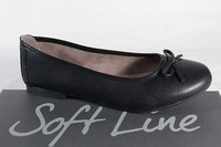 Soft Line Damen Slipper  Ballerinas schwarz  NEU!