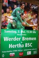 Spielplakat - 03.05.2003 - Werder Bremen vs. Hertha BSC Berlin + Sammler +