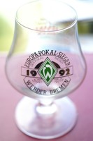 Werder Bremen Bierglas Europa Pokalsieger 1992 Haake-Beck Brauerei sehr selten  