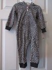 NWT INFANT GIRLS GRAY & BLACK ANIMAL PRINT FLEECE CARTER'S SLEEPER SIZE 18 MO