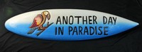 Surfboard 100cm Dekoration aus Holz Another Day in Paradise Hawaii Mauii Style