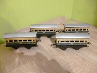 Made in US Zone K 1222    4 x Personenwagon Spur 0  !!!