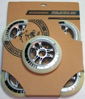 8 Rollen POWERSLIDE INFINITY WHEES 110 mm 85A white / silver SPEED RACE TOP!