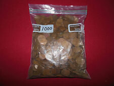 1000 Mixed Wheat Cents Plus A Few Extra : 7 Pounds Of Coins
