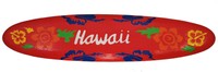 Holzboard Hawaii Surfbrett aus Massivholz im Tiki Style Surfboard Deko 100cm