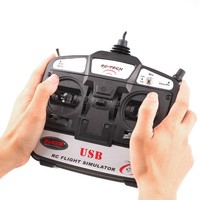 Neu 6CH USB-3D RC Hubschrauber Flugzeug Flight Simulator R/C Sender