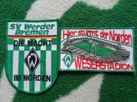 2 SVW Aufnäher: Weserstadion & Macht im Norden SV Werder Bremen Patch für Kutte