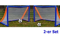 SET 2 x Aufblasbares Fussballtor 2mx1,3m Ball Pumpe Tor Garten Fußballtor Kinder
