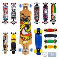 41" LONGBOARD SKATEBOARD LED ROLLEN SKATE BOARD CRUISER ABEC 9 KOMPLETTBOARD