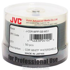50 JVC Taiyo Yuden 52X Watershield White Inkjet CD-R Japan [FREE Priority Mail]