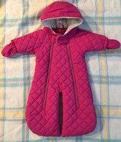 0-3-6 Hanna Andersson Pink Snowsuit Bunting Sack 50 60 Worn Once