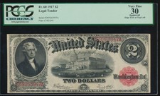 Ac Fr 60 1917 $2 Legal Tender Pcgs 30 apparent