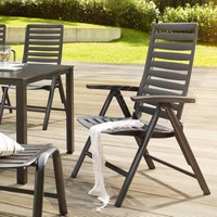 Kettler WAVE Gartenstuhl in anthrazit Aluminium Kunststoff Klappsessel Sessel