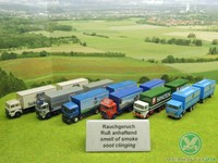 Herpa etc H0 Fahrzeug Konvolut 5x diverse Hängerzüge MAN IVECO etc (CS) F1102