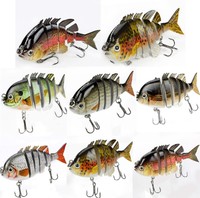 8cm Mehrteilige Wobbler Kunstköder Raubfischen Angeln schwimmender Lure Bait Neu