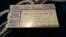 U2 Zoo Tv Ticket Stub Dallas,Tx 1992
