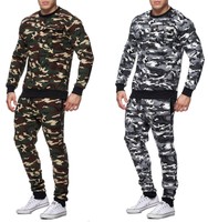 Herren Camouflage Army Jogginganzug Jogging Hose Jacke Sportanzug Sporthose