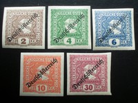 ANK 247/51, ZEITUNGSMARKEN, feinst postfrisch, KW 15,-