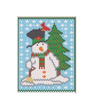 Holiday Snowman~Pony Bead Banner Pattern Only