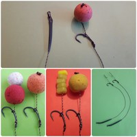 Karpfen Rigs 4 x  Hair Rig,Boilie,Haken, 40 lbs EXTREM FÄNGIG! TOP QUALITÄT