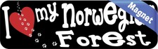 10x3 I Love My Norwegian Forest Cat Bumper Magnet Magnetic Truck Signs Magnets