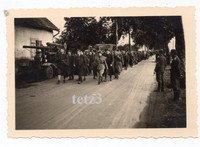 (l22) Frankreich SDkfz LKW PKW Geschütz Mörser Kanone Gefangene POW Kolonne