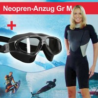 Neoprenanzug + Wassersport-Brille Damen Neopren Suit Gr M Triathlon ~sn+
