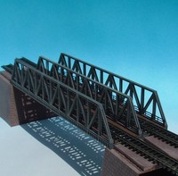 Gitterträgerbrücke, 2-gleisig, 20 cm lang,  Bausatz, Spur N, 1:160