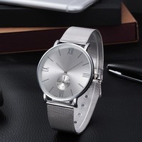 2016 Mode Frauen Kristall Edelstahl analoge Quarz-Armbanduhr Damen Wrist Waatch