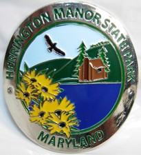 Herrington Manor State Park Md new badge mount stocknagel hiking medallion G0294