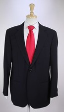 * GIORGIO ARMANI * Black Label 2015 Navy Blue Pinstripe 2-Btn Wool Suit 42S