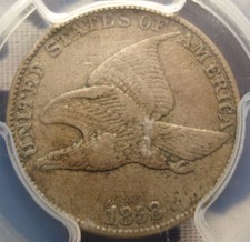 1858 Flying Eagle Cent Large Letters Pggs Vf35 28543574 04292016