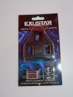 EXUSTAR Schuhplatten E-BLK1 für Look Delta schwarz 0° Pedalplatten Cleats